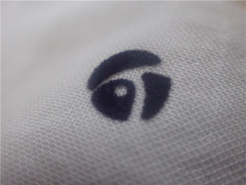 Logo d'affollamento monocromatico del trasferimento di calore della breve peluche per colore blu luminoso dell'abbigliamento