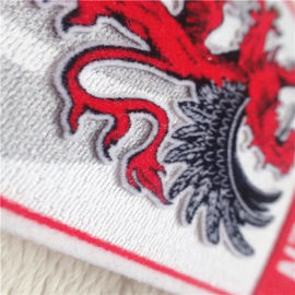 Ferro moderno dell'abbigliamento su stampa della peluche di logo del drago di forma dello schermo delle toppe che si affolla per la decorazione dell'indumento