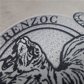 L'abbigliamento su ordinazione di OEKO rattoppa l'affollamento di Tatami del trasferimento di calore del silicio di logo della tigre di forma irregolare