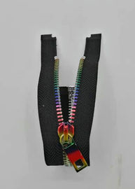 L'estremità aperta 5# che placca i denti d'ottone variopinti del metallo Zipper per le scarpe/rivestimento/jeans