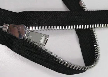 Chiusura lampo dei denti di tirata del doppio punto 5# con colore del nichel del tessuto di cotone