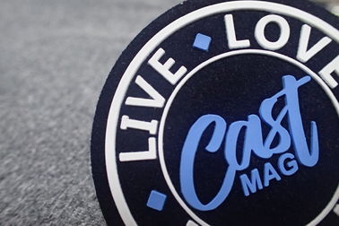 Toppe di gomma di logo di Microfiber dell'abbigliamento di stampa dello schermo