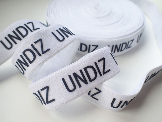Il silicone stampato Logo On Elastic Webbing Tape ha personalizzato la progettazione