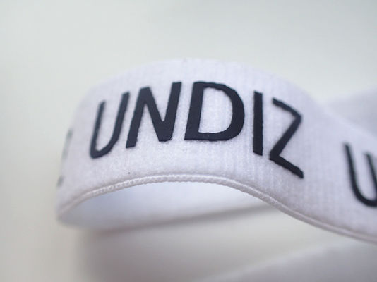 Il silicone stampato Logo On Elastic Webbing Tape ha personalizzato la progettazione