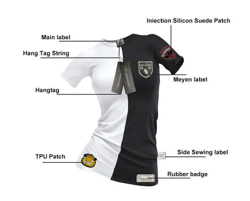 3D etichetta stampata su ordinazione personale del distintivo di logo TPU per abbigliamento