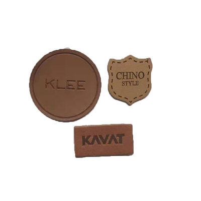Toppe di cuoio genuine di Clothing Logo Badges Heat Press Emboss del cowboy per i jeans