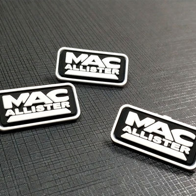 Distintivi del PVC di Logo Textured Label 3D delle toppe tessuti abbigliamento su ordinazione