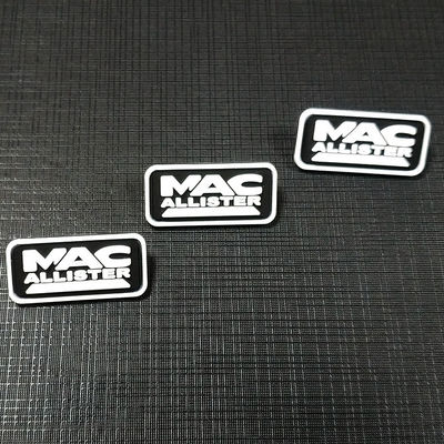 Distintivi del PVC di Logo Textured Label 3D delle toppe tessuti abbigliamento su ordinazione