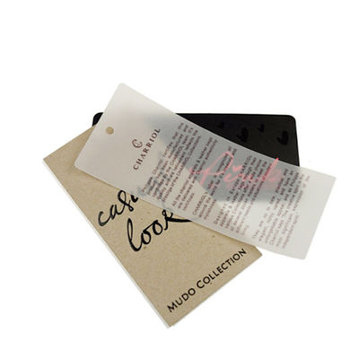 Abbigliamento di carta su ordinazione all'ingrosso di Logo Swing Hang Tag For