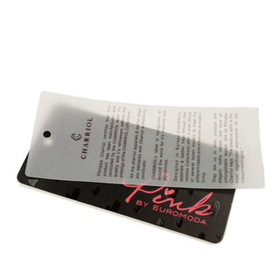 Abbigliamento di carta su ordinazione all'ingrosso di Logo Swing Hang Tag For