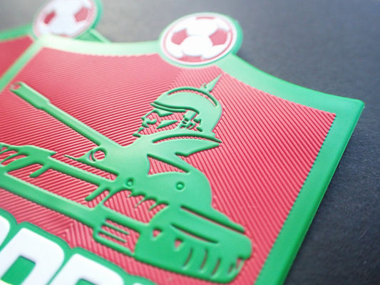 il logo TPU di sport di calcio 3D ha impresso le toppe per i vestiti all'aperto