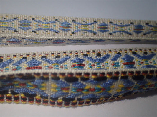 Stile nazionale variopinto tessuto su ordinazione del nastro ad alta resistenza del jacquard del cotone