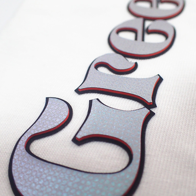 Etichette spesse Oeko Tex With Special Texture del trasferimento di calore dell'abbigliamento 3D