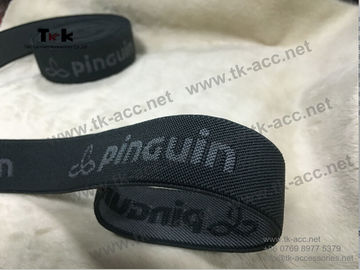 Nastro elastico del silicone tricottato colore nero della banda elastica del jacquard per abbigliamento