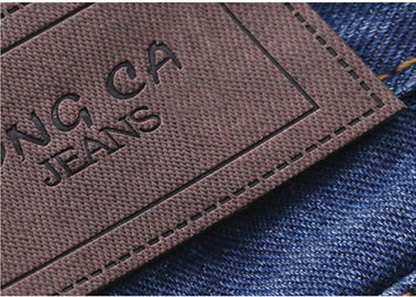 Toppe stampabili del cuoio impresso di logo con le etichette dell'abbigliamento del cuoio del Velcro