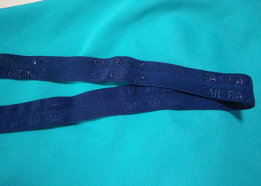 Il poliestere 100%/nylon tricottato ha piegato il nastro elastico con il logo impresso