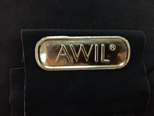 Acque resistenti Patch di trasferimento di calore 3D TPU personalizzati Gold Patch di abbigliamento ad alta frequenza Logo Hook And Loop