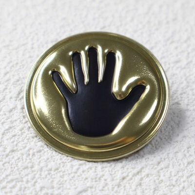 Emblema di tensione in TPU in due colori 3D personalizzato all'ingrosso - Logo di palma metallico per indumenti