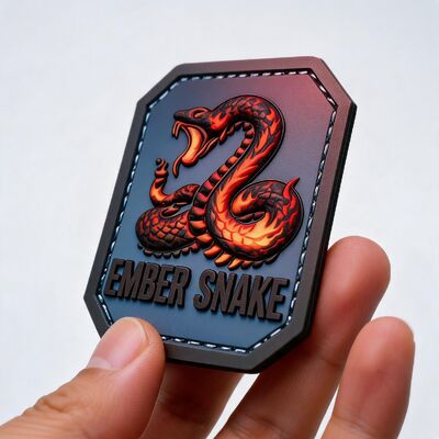 Patch di PVC morbido in 3D ad alta densità, all'ingrosso, multicolore, personalizzato, dettaglio nitido, etichetta in gomma in rilievo
