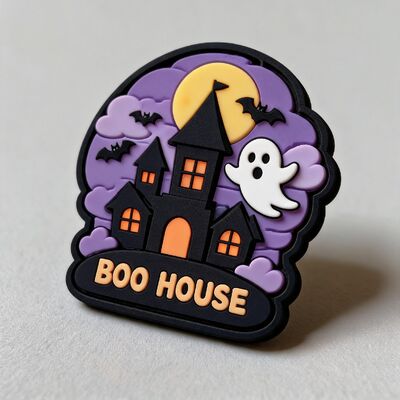 Patch di abbigliamento personalizzati durevoli con silicone 3D e materiali in tessuto completamente ricamati colori e loghi personalizzati per abbigliamento e accessori