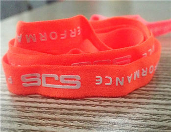 Banda elastica dell'abbigliamento su ordinazione professionale di colore fluorescente con il logo speciale