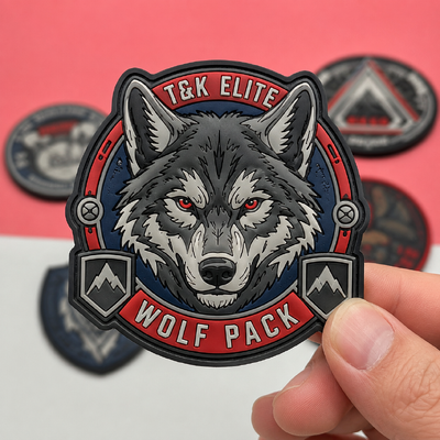 Badge 3D personalizzati in TPU ad alta frequenza con loghi e dimensioni personalizzati in materiale siliconico ideali per il branding di abbigliamento e patch di abbigliamento