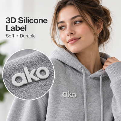 Etichette personalizzate di trasferimento termico in silicone 3D per felpe e abbigliamento