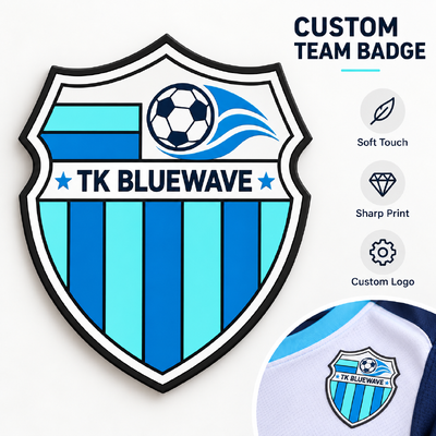 Patch personalizzati con logo TPU ad alta frequenza per magliette da calcio e abiti da squadra