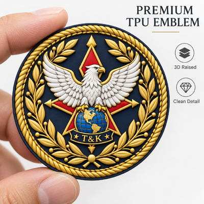 Badge ricamati d'aquila su misura con punti d'oro dettagliati per abiti