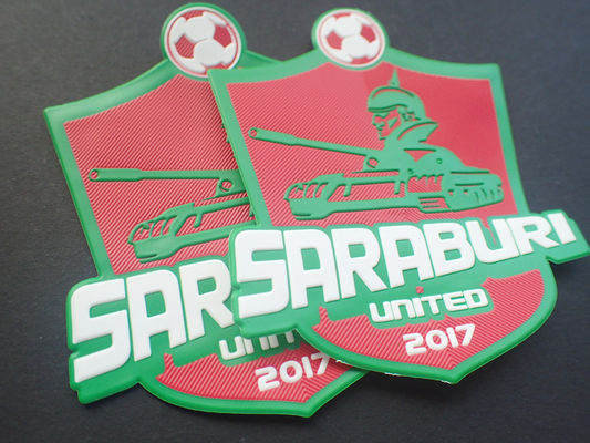 il logo TPU di sport di calcio 3D ha impresso le toppe per i vestiti all'aperto