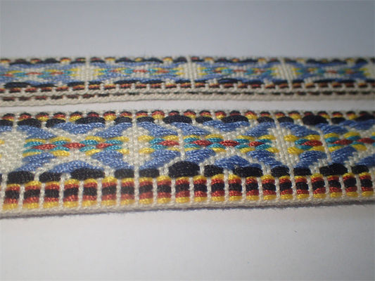 Stile nazionale variopinto tessuto su ordinazione del nastro ad alta resistenza del jacquard del cotone