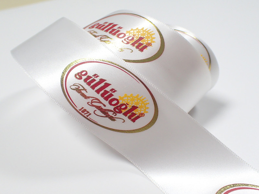 Nastro del tessuto del poliestere della tessitura dell'indumento con il logo stampato matrice per serigrafia